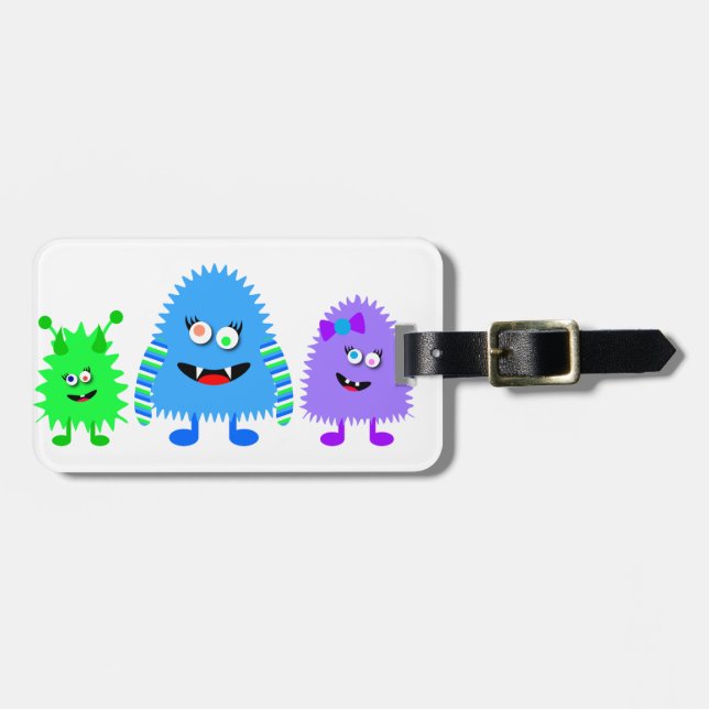 Cute Little Monster Bagagebricka (Horisontell Framsida)