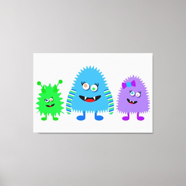 Cute Little Monster Canvastryck (Framsida)