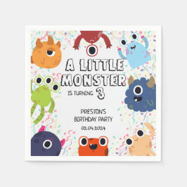 Cute Little Monster Födelsedagsfest för alla åldra Pappersservett