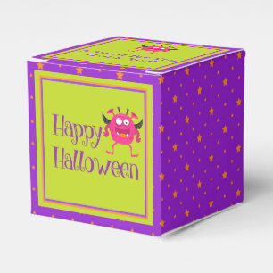 Cute Little Monster Grönt Kids Halloween Presentaskar