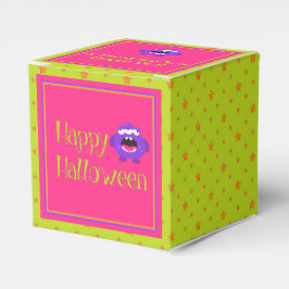 Cute Little Monster Grönt Rosa Kids Halloween Presentaskar