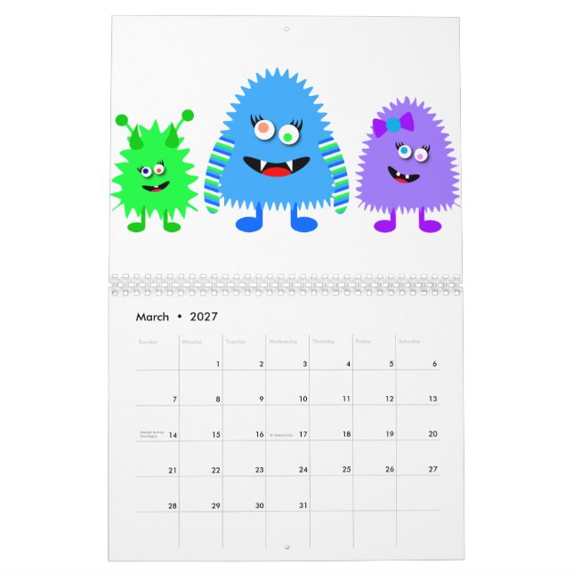 Cute Little Monster Kalender (Mar 2027)