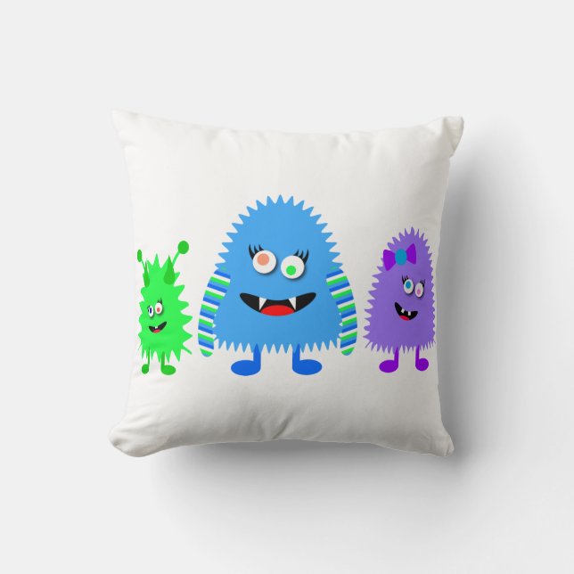 Cute Little Monster Kudde (Framsida)