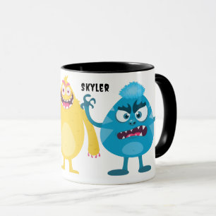 Cute Little Monster med Namn Mugg