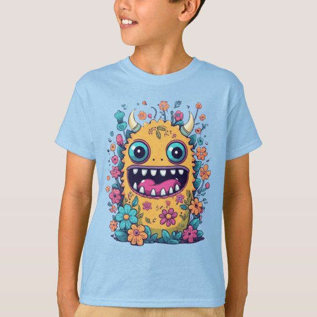 Cute Little monster-presentidéer T Shirt (Framsida)
