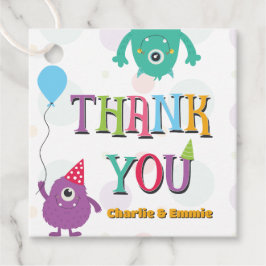 Cute Little Monsters Födelsedagsfest Tack Gåvor Etiketter
