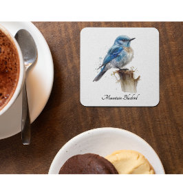Cute Little Mountain Bluebird Watercolor, anpassni