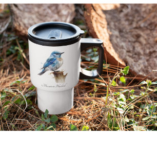 Cute Little Mountain Bluebird Watercolor, anpassni Resemugg