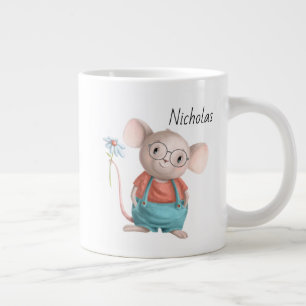 Cute Little Mouse Animal Tecknad Coffee Mugg Jumbo Mugg