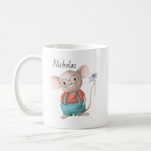 Cute Little Mouse Animal Tecknad Kaffemugg