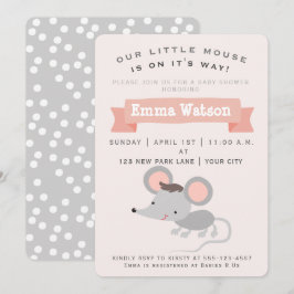 Cute Little Mouse - Baby Shower-inbjudan Inbjudningar