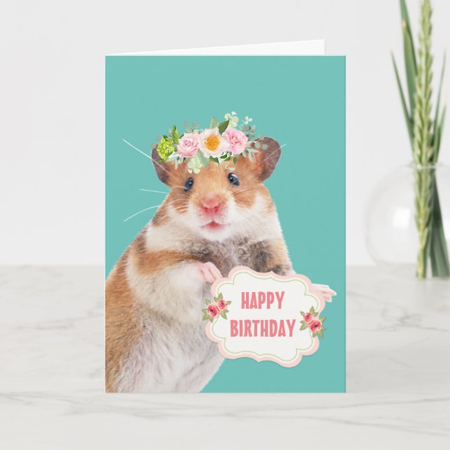Cute Little Mouse Birthday Kort (Framsida)