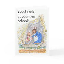 Cute Little Mouse Lycka till New School