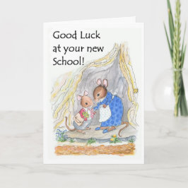 Cute Little Mouse Lycka till New School Kort