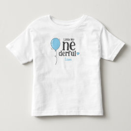 Cute Little Mr Onederful First Birthday Balloon T Shirt
