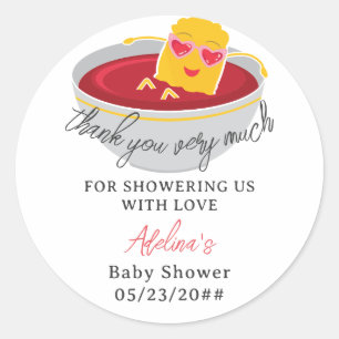 Cute Little Nugget Chicken Nugget Girl Baby Shower Runt Klistermärke