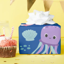 Cute Little Ocean Friends Mönster Presentpapper