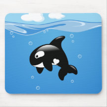 Cute Little Orca Whale i Ocean