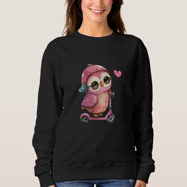 Cute Little Owl Valetines Animal Love T Shirt (Framsida)