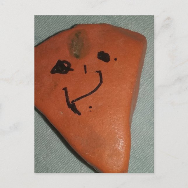 Cute Little Painted Heart Rock Vykort (Framsida)