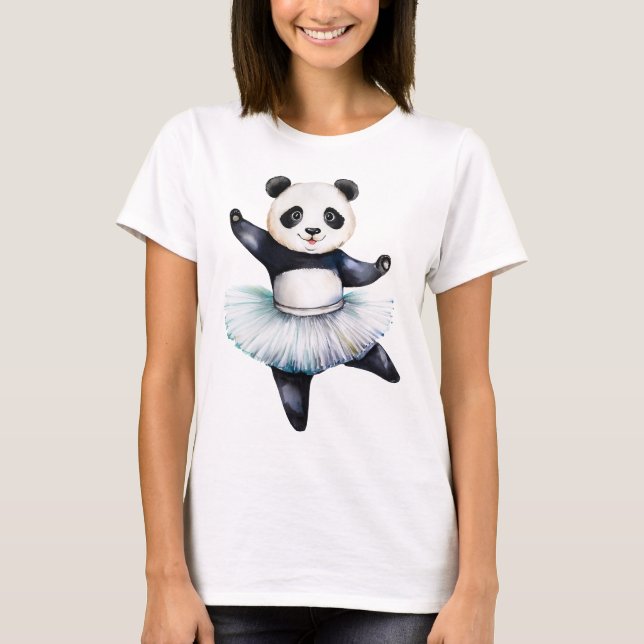 Cute Little panda ballerina dansballet T Shirt (Framsida)