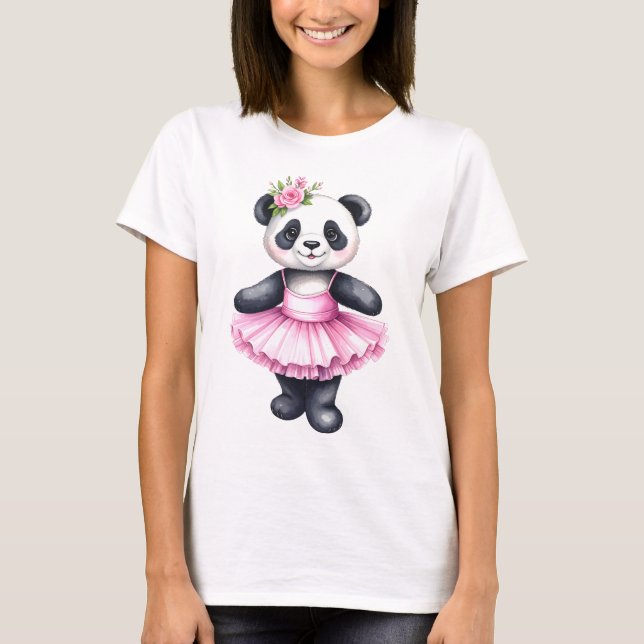 Cute Little panda ballerina dansballet T Shirt (Framsida)