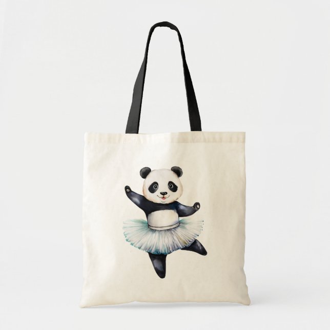 Cute Little panda ballerina dansballet Tygkasse (Framsidan)