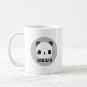 Cute Little Panda Bear med Personlig Namn Kaffemugg