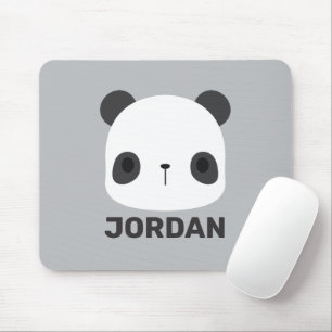 Cute Little Panda Bear med Personlig Namn Musmatta