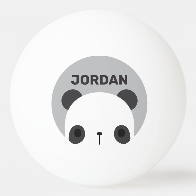 Cute Little Panda Bear med Personlig Namn Pingisboll (Framsidan)