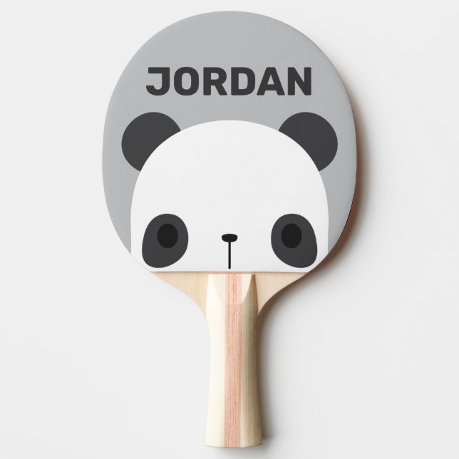 Cute Little Panda Bear med Personlig Namn Pingisracket (Framsidan)