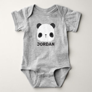 Cute Little Panda Bear med Personlig Namn T Shirt