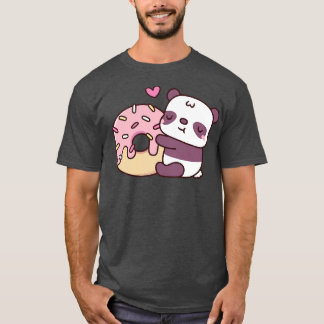 Cute Little Panda Hugger Doughnut T Shirt