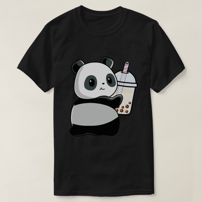 Cute Little Panda Kärlek Boba 1 T Shirt (Design framsida)