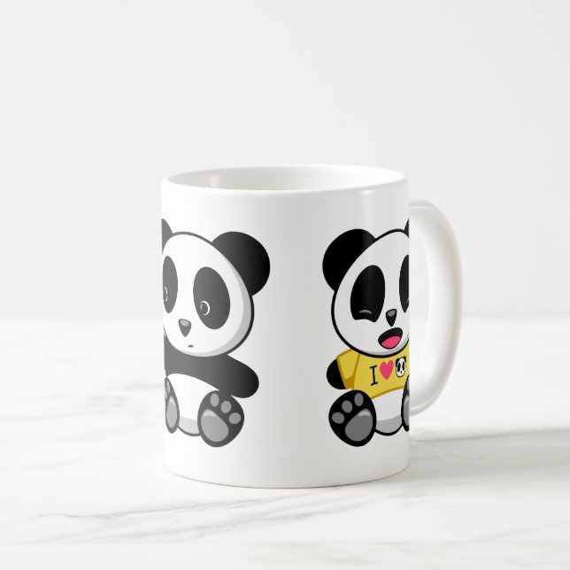 Cute Little Pandas Kaffemugg (Framsida höger)