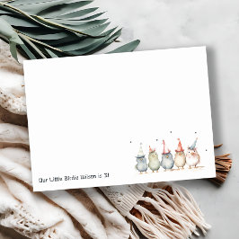 Cute Little Party Birds any Age Barns födelsedag Anteckningskort