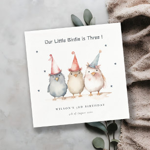 Cute Little Party Birds any Age Barns födelsedag Pappersservett