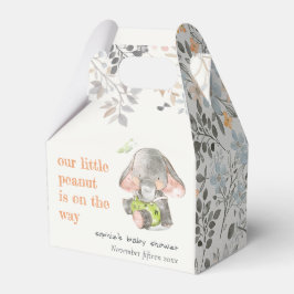 Cute Little Peanut Elephant Foliage Baby Shower Presentaskar