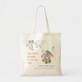 Cute Little Peanut Elephant Foliage Baby Shower Tygkasse
