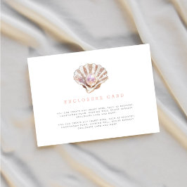 Cute Little Pearl under Sea Baby Shower Anpassning Tilläggskort