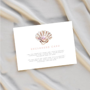 Cute Little Pearl under Sea Baby Shower Anpassning Tilläggskort