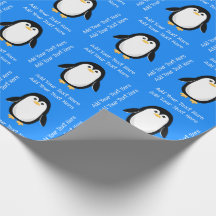Cute Little Penguin Blue Bird