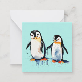 Cute Little penguins Anteckningskort