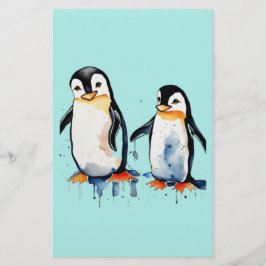 Cute Little penguins Brevpapper