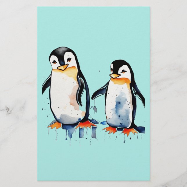 Cute Little penguins Brevpapper (Framsida)