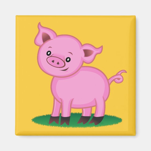 Cute Little Pig Magnet (Framsidan)