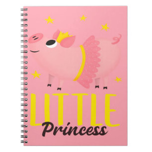 Cute Little Pig Princess Piglet Box Wallet Färg Anteckningsbok
