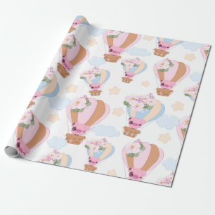 Cute Little Piggy Balloon Ride Presentpapper