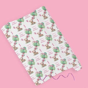 Cute Little Piggy Eating Watermelon Birthday Presentpapper