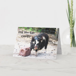 Cute Little Piggy - födelsedagskort Kort